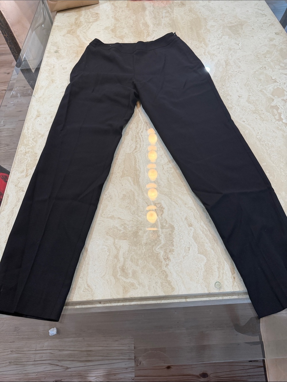 Classic Black Straight-Leg Pants